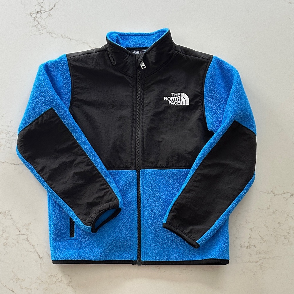 The North Face Kids Black and Blue Denali Jacket